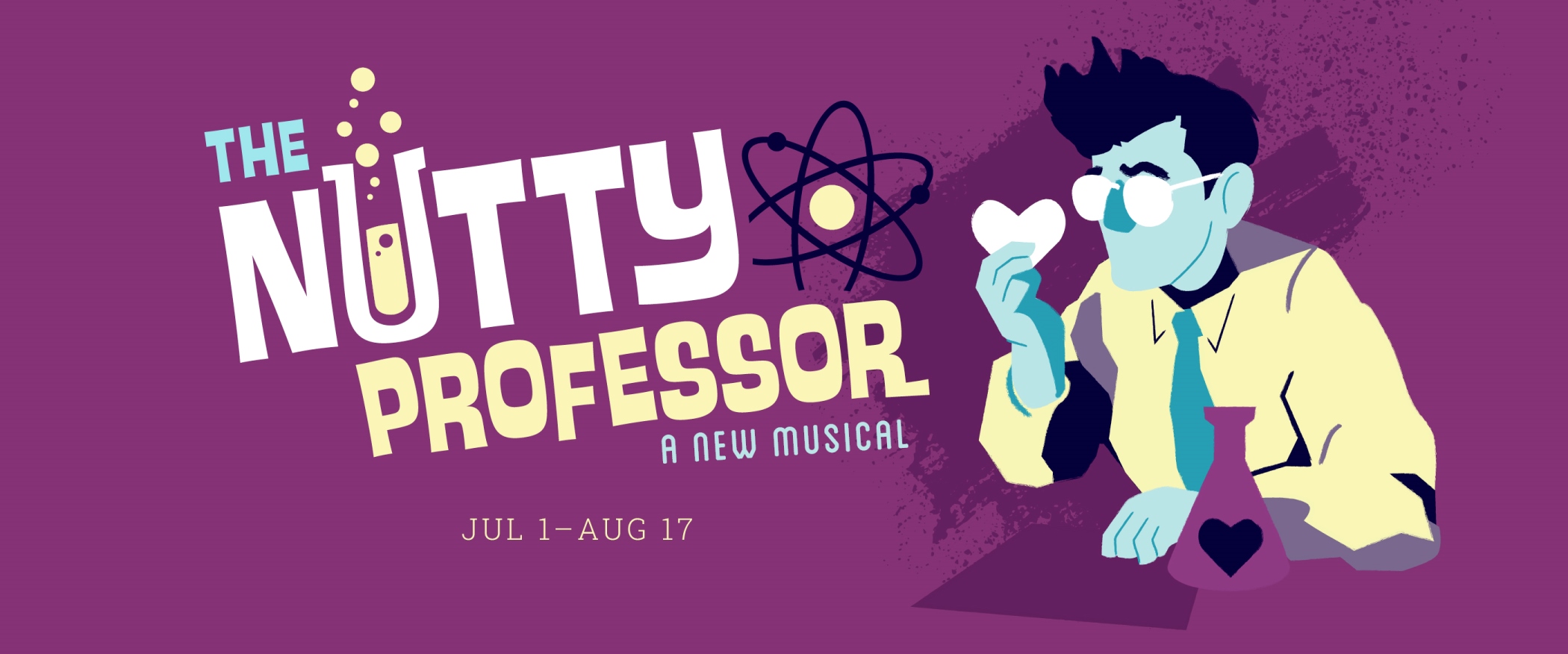 The Nutty Professor, playing July 1 - August 17, 2024 on the Young Living Centre Stage